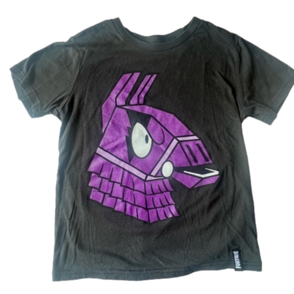 Fortnite Kids Loot Llama black short sleeve graphic tee size medium - Picture 1 of 9